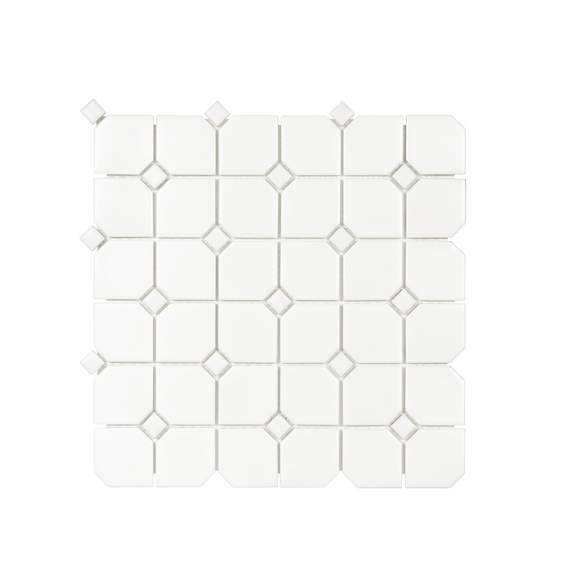 MOZZA TILE Quartro Matte White+White 48x48 mm (306x306 mm)